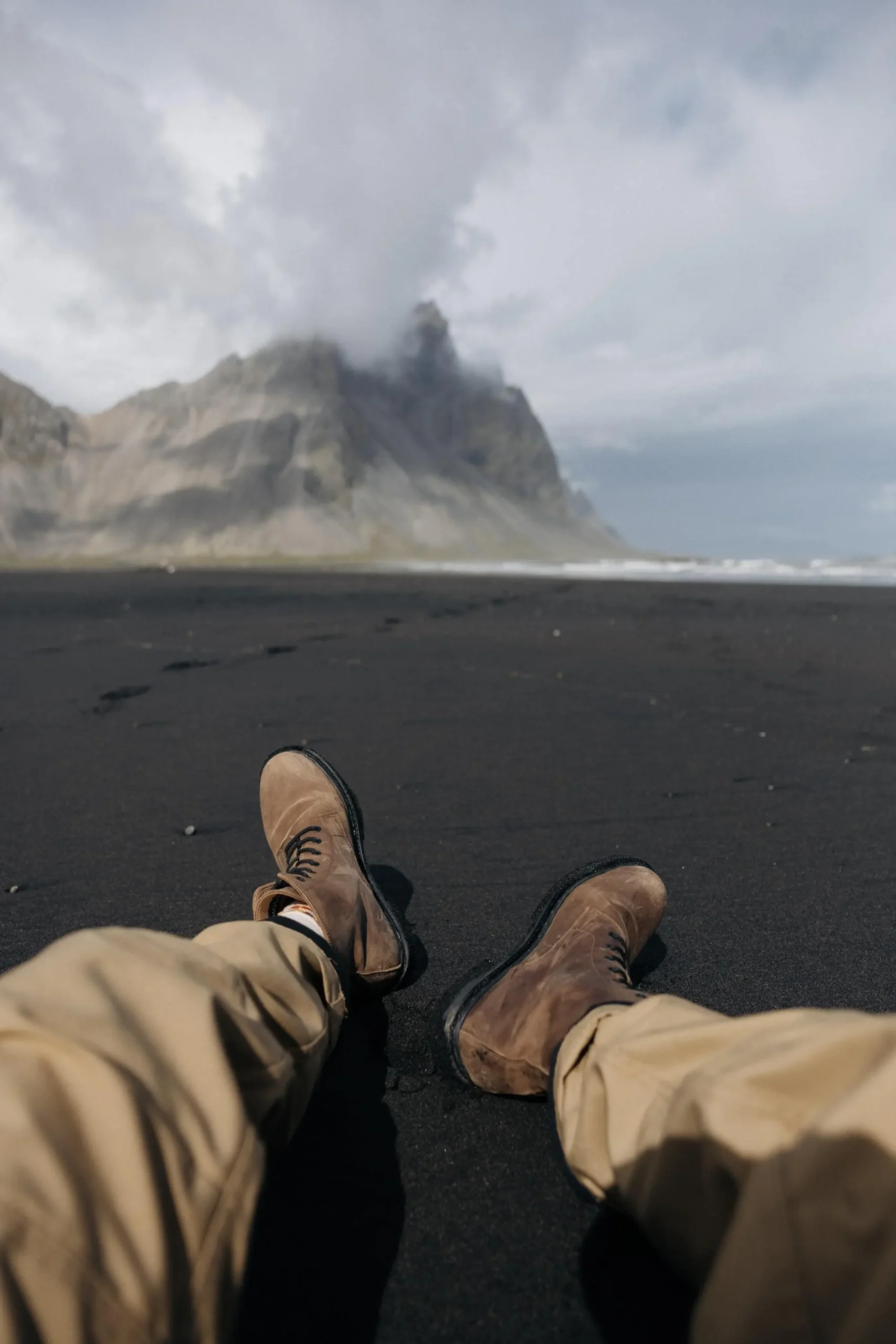 Vintage Brown And Black Crazy Horse Leather Boots